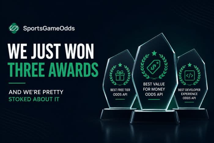 We Just Won Three Awards for the best Odds API