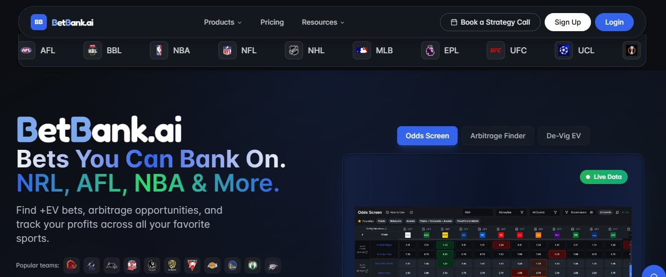 BetBank.ai: Using SportsGameOdds to Power Professional Betting Analytics for Everyday Punters